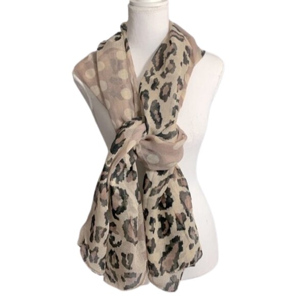 Leopard Print Sheer Scarf Vest - Picture 5 of 5